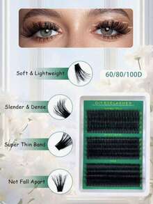 1pc Cat Eye False Eyelashes, Natural Long Transparent, Lengthens Eyelash Tips, Elongates Eye Shape, Naturally Extends Eye Corners, Transparent Eyelash Stem, Faux Mink False Eyelashes, Transparent Cat Eye False Eyelashes, Short And Soft New 3D Mink False Eyelashes, Creates Natural Makeup Effect, Eyelashes, False Eyelashes, Makeup Use. - Multicolor - View 2