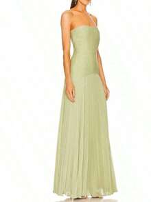 Summer Dresses For Women2026 New Fashion European And American Women Strapless Striped Pleated Dress Casual Summer Sleeveless Mini Dress Party Wear Beach Holiday Outfitdresses For Women - 4 màu xanh lam - Xem 7