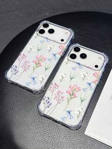 1 Piece "Ditsy Floral" Colorful Flower Phone Case | Clear Anti-Drop Protective Cover - Compatible With IPhone 17 Pro Max, Galaxy A57/S26/S24/S25 Plus/S23 Ultra/A16/A35/A25/A55, Pixel 9 Pro, Pixel 8, Pixel 7, G85, Hot 50 Pro+ - Cool, Suitable As A Gift For Friends And Personal Use - 款式 4(1 件) - 查看 5