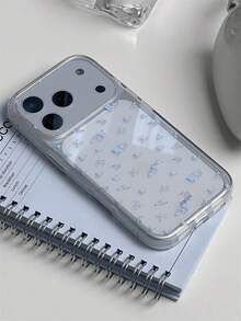 Cute Spring Pink Blue Flower Pattern Clear Soft Phone Case Compatible With IPhone 17ProMax 17Pro 17 16 Pro Max 15 14 16 Plus 15 Pro Max 14 Pro Max 13 Pro Max 11 12 Pro Max Stylish Lovely Full Screen Floral Protect Back Shell Cover - Baby Blue - View 3