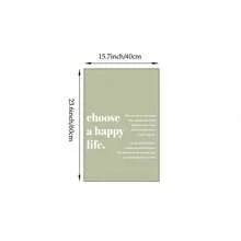 1件鼠尾草綠正向語錄牆面藝術 Choose A Happy Life 帆布印刷畫，極簡肯定勵志居家裝飾，適用臥室、客廳或辦公室，柔和暖色調極簡海報，送給她的禮物，無框，可選木製掛軸或裝框 - 圖案2 - 查看 18