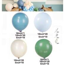 125pcs Fisherman Theme Balloon Arch Kit - Blue, Green And White Fisherman Theme Birthday Balloons - Suitable For Birthday Party, Underwater Theme Baby Shower, Retirement Party And Birthday Party Decoration - View 3