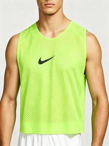 Nike 男士運動背心 U NK DF TRAINING BIB 26 休閒日常健身訓練舒爽透氣柔軟背心 IR8437-702 - 螢光綠 - 查看 1