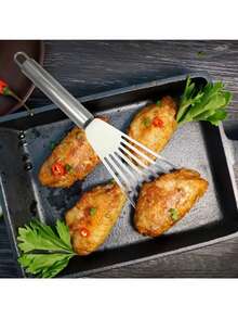 Juego de espátulas para pescado de acero inoxidable de alta calidad, espátula volteadora de hoja gruesa y resistente, espátula de cocina antiadherente, herramienta de cocina multiusos, adecuada para freír, asar a la parrilla, hornear, utensilios de cocina resistentes al calor - A - Ver 3