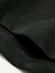 Camiseta de manga corta con estampado de gallos y flores para uso diario en interiores y exteriores 0UEY - Negro - Ver 4