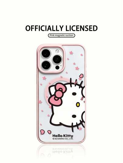 Miniso Funda de teléfono inalámbrica con carga magnética y amigable con la piel de Sanrio Hello Kitty, funda de teléfono de verano, regalo de vacaciones, antideslizante, a prueba de caídas, a prueba de huellas dactilares, adecuada para iPhone 17, 17 Air, 17 Pro, 17 Pro Max, 11, 12, 13, 14, 15, 16 Pro, 16 Pro Max, 14 Plus, 15 Plus, 16 Plus, 16 Pro, 16 Pro Max, XR