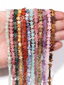 Small Star Shape Natural Gem Agates Beads 6mm Quartz Crystal Stone Star Beads For Jewelry Making Bracelet Diy Necklace Earrings - Multicolor - View 10