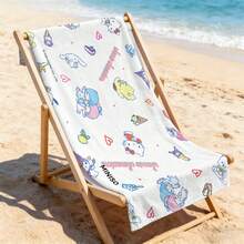 Sanrio Characters Beach Towel, Cute Allover Print With Hello Kitty, Cinnamoroll & Friends Ultra Soft Beach Towel, Perfect For Pool, Summer Beach And Travel - A - View 6