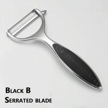 Stainless Steel Peeler For Kitchen, Multi-Function Potato And Apple Peeler, Fruit Scraper - Black - View 12