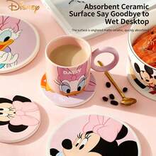 Disney 耐熱、防滑、防油、不沾陶瓷隔熱墊，具備瞬間吸水功能。適用於碗、盤、杯、杯墊 - 彩色 - 查看 2