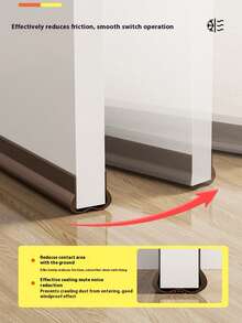 1 buah Strip Segel Pintu Kedap Suara Anti Serangga, Pemasangan Perekat Mandiri, Penahan Angin untuk Pintu dengan Ketebalan 3,5cm/1,38in - 4,6cm/1,81in - beraneka warna - View 10