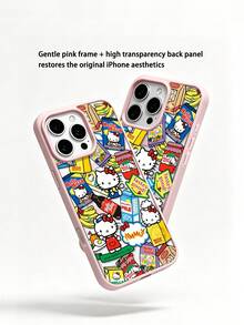 Miniso Sanrio Hello Kitty 柔觸感磁吸手機殼，透明磁吸無線充電手機殼，夏季手機殼，節日禮物手機殼，防滑、防摔、防指紋，適用於 GalaxyS22、GalaxyS23、S24plus、GalaxyS25、S26ultra，兼容 iPhone17、17Air、17pro、17promax、11、12、13、14、15、16pro、16promax、14Plus、15Plus、16Plus、16pro、16promax - 無色 - 查看 3