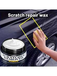 KineShineX Cire de réparation des rayures de voiture et éliminateur de rayures de peinture, pâte de réparation et de colmatage des rayures des pièces en plastique de voiture, ensemble d'outils d'entretien de voiture, accessoires de voiture - Rendez votre voiture comme neuve! Éponge de nettoyage de voiture gratuite incluse. - Multicolore - Voir 9