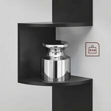 5-Tier Floating Corner Shelf, Multi-Tier Corner Shelf, Decorative Corner Wall Mount For Home, Triangular Wall Shelf, Wall Storage Organizer, Hanging Corner Shelf, Wall Plant Shelf, Wooden Corner Shelf, Easy Assembly Tiered Shelving For Bedroom, Bathroom, Kitchen, Office, Living Room, Bookshelf Decoration, 20cm Height Sufficient For Books - 黑色 - 查看 7