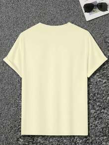 Men's Urban Style T-Shirt, Mountain Print, Colorful Abstract Art, Machine Washable, Casual For Daily Wear, Fitness And Outdoors | Sports And Casual T-Shirts - 白色 - 查看 2