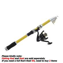 Lerutwis 1pc 1.8m-3.0m Telescopic Fishing Rod, Optional Reel Seat & Cork Handle, Solid Fiberglass Construction, Multifunctional Spinning Rod, Portable Travel Fishing Gear - Multicolor - View 6