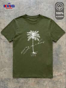 King T-shirt Men T-Shirts - Army Green - View 2