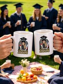 Customized Graduation Mug, Can Customize Photo & Text, 2026 Graduation Commemorative Colored Ceramic Cup, Personalized Graduation Commemorative Mug - Multicolor - View 4