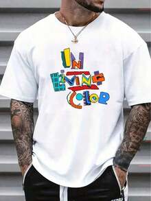 Men's Casual Short Sleeve T-Shirt For Halloween, 1 Piece, 100% Pure Cotton - Comfortable, Soft And Attractive Round Neck - Unisex Loose Fit Cotton Short Sleeve T-Shirt In Urban Vintage Style With Round Neck. - 白色 - 查看 6