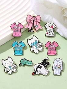 Cute Nurse Brooch, Nurses Day Ladies Accessories, Perfect Gift - Multicolor - View 1