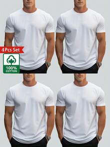 Men T-Shirts - White - View 5