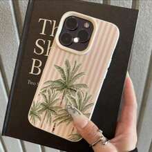 Fashion Print Cell Phone Case 20261pc, TPU Material, Summer Rose Tree Design, Compatible With/Compatible With 17 Pro, International Version, Not The National Version - White 6 - View 7
