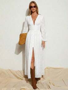 Women Midi Dresses - 白色的 - 查看 7
