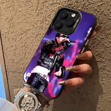 Funda para teléfono Star G-Dragons compatible con iPhone 17 16e 16 15 14 13 12 11 Mini Pro Max Air X XR XSMAX 8 7 Plus, cubierta trasera mate anticaída, funda de uso diario, cubierta elegante, moldeada por inyección, material duradero, funda delgada, cubierta ligera, para smartphone. - Negro - Ver 7