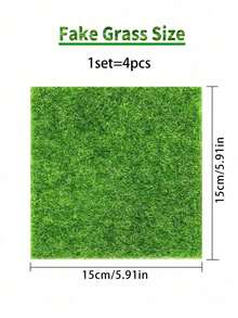 1/3/5pcs Vivid Green Artificial Grass Tiles, Ideal For DIY Decor, Realistic Texture And Detailed Leaf Effect, Perfect For DIY Projects, Birthday Gifts, Holiday Decorations, Miniature Fairy Gardens, Christmas And Easter Decorations - Multicolor - View 8