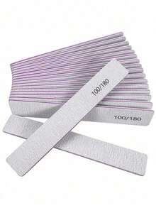 10 PCS Professional Nail File,180/100 Nail File For Natural Nails, Nail File Double-Sided Washable Fine Grain Nail File For Home And Salon Use. - Multicolor - View 4