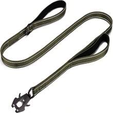 Heavy Duty Dog Leash With 2 Soft Padded Handles, Reflective Rope Leash With Quick Release/Lock Tactical Frog Clip, Suitable For Medium, Small And Large Dogs - Multicolor - View 6