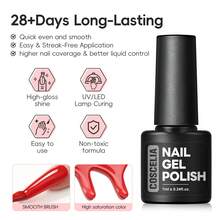 Coscelia 60PCS Gel Nail Polish Set 55 Colors With 5 Base Top Coats Glossy Matte Glitter Pink Silver Gold Soak Off UV LED Summer Vacation Gift For Women - Sweet Desires - 查看 4