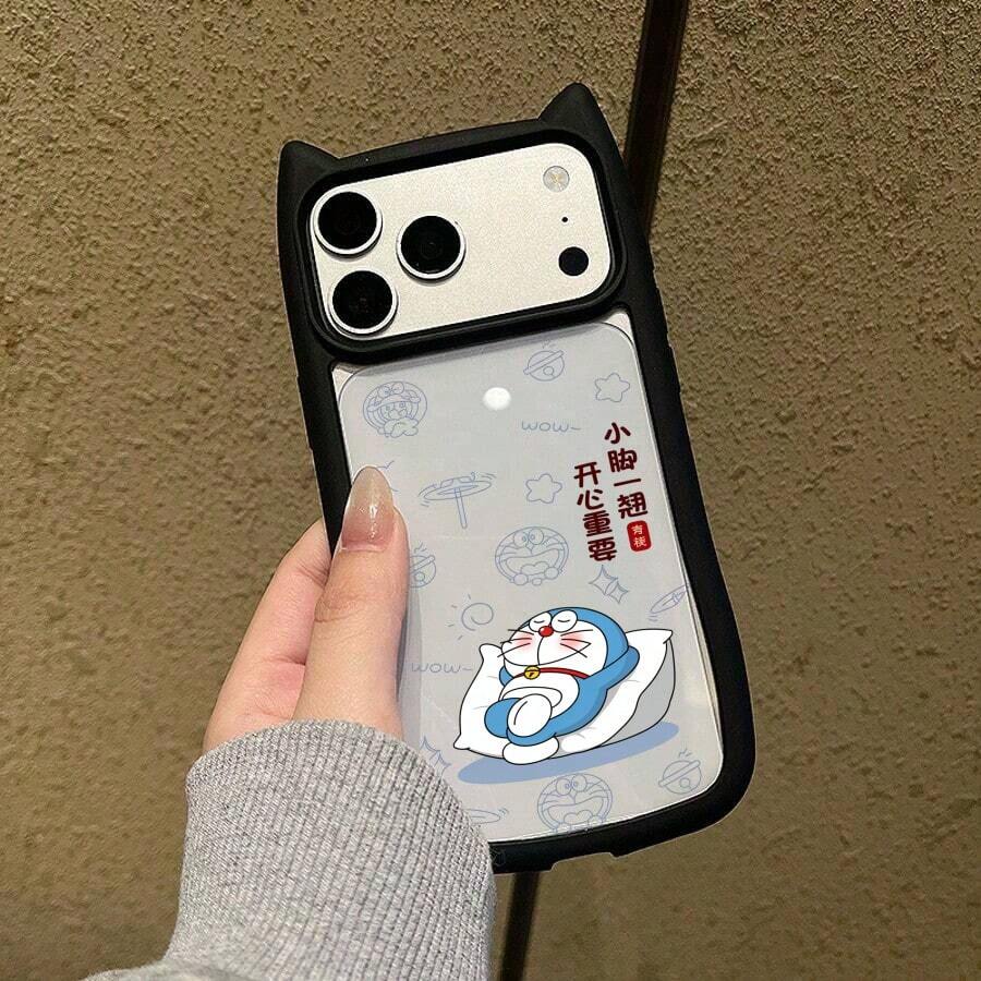 Doraemon Basic Phone Cases - Black - View 1