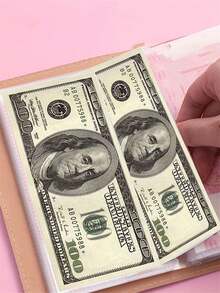 100-Capacity Cash Storage Notebook With Bill And Stamp Photo Slots, Women's Wallet, Back To School Essential, Cruise Essential, Travel - Multicolor - View 9