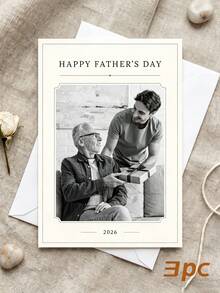 1/3pcs Personalized Happy Fathers Day Photo Card,Custom Photo,Father's Day Keepsake Card, Custom Photo Card For Dad, Personalized Father's Day Gift, Custom Fathers Day Card - Multicolor - View 10