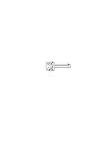 1件 2mm-5mm 925純銀直型L型鼻釘環 女款男款穿刺針身體飾品 低過敏性唇釘式推入式耳環 - 銀色 - 查看 12