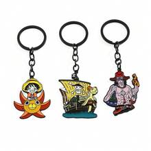 1pc Anime One Piece Keychains, Monkey D. Luffy, Portgas D. Ace & Thousand Sunny Pirate Ship Metal Enamel Key Holder, Car Key & Backpack Accessories For Anime Lovers - Multicolor - View 3