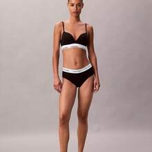 Calvin Klein Icon Cotton Modal Plunge Bra QF8502 Underwear  Women  Bras + Bralettes Underwear Sleepwear - 黑色 - 查看 3