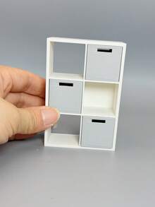 模型屋迷你 DIY 自由組合抽屜書架收納架，迷你書架收納櫃，收藏家迷你收納盒，非木製耐用 PLA 材質家具裝飾 - 彩色 - 查看 14