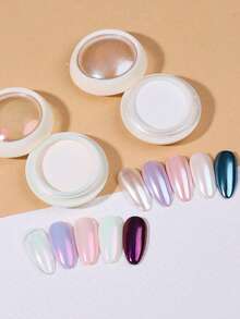 10 Color Aurora Nail Powder White Pigment Moonlight Holographic Rubbing Dust With Chameleon Effect,High Saturation Nail Art Gel Polish Fairy Powder Iridescent Nail Glitter Manicure Decoration Nail Supplies - Multicolor - View 9