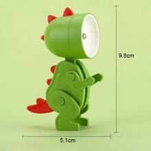 Dinosaur LED Night Light For Kids, Foldable Magnetic Night Light Decoration For Bedroom Bedside Table, Rechargeable And Portable Night Light Toy - 綠色的 - 查看 12
