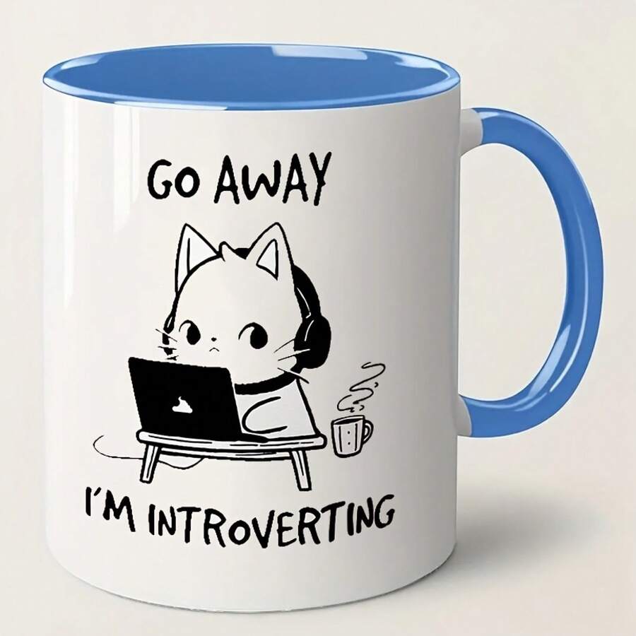[24-Hour Delivery Within Mexico] Double-Sided Ceramic Mug, 11 Oz. Sip With A Smile With This Fun Coffee Mug! Enjoy Beverages In Summer And Winter. Ideal Birthday Gift For Family And Kitchen Use. - 1 - 查看 1