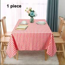 1 Pack Light Blue Plaid Disposable Plastic Tablecloth, Rectangular Light Blue And White Checkered Pattern, Suitable For Party, Outdoor Picnic, Birthday, Wedding, Camping, 54" X 108" - Multicolor - View 8