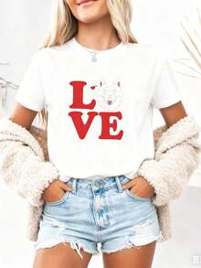 I Love Huskies, Husky Dog T-Shirt, Gift For Husky Lovers, Dog Lover T-Shirt, Siberian Husky T-Shirt, Cute Husky T-Shirt, Dog Owner T-Shirt, 100% Cotton - 白色3 - 查看 4
