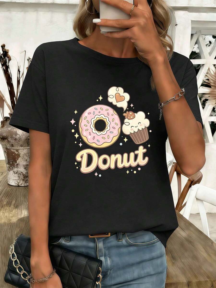 Women T-Shirts - Black - View 1