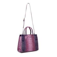 [Gradient Color] 3pcs Colorful PU Vegan Embossed Pattern Print  Bag Set | Fashion,  Elegant Women Tote Bag With Clutch Wallet And Credit Card Holder Coin Purse, Gradient Color Handbag - 彩色 - 查看 7