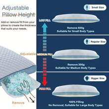 [Cooling Body Pillow] Shredded Blue Cooling Body Pillow For Adults - 20x54 Inch Washable Pillowcase With Pillow Insert - Grey - View 4