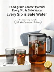 2200ml Cold & Heat Resistant Glass Teapot With Lid, Suitable For Tea And Juice - Multicolor - View 3