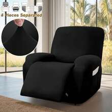 4pcs Stretch Recliner Sofa Covers, 1/2/3 Seater Slouchy Sofa Slipcovers, Elastic Recliner Couch Covers, Single Seat Recliner Sofa Covers, Elastic Sofa Covers - Multicolor - View 4