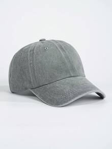 A Hat For Women Spring And Summer Korean Version Retro Curved Brim Baseball Cap Plain Solid Color Couple Washed Cap For Men - Baseball Cap - View 7